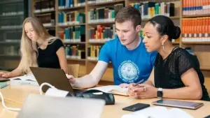 Studierende in der Bibliothek