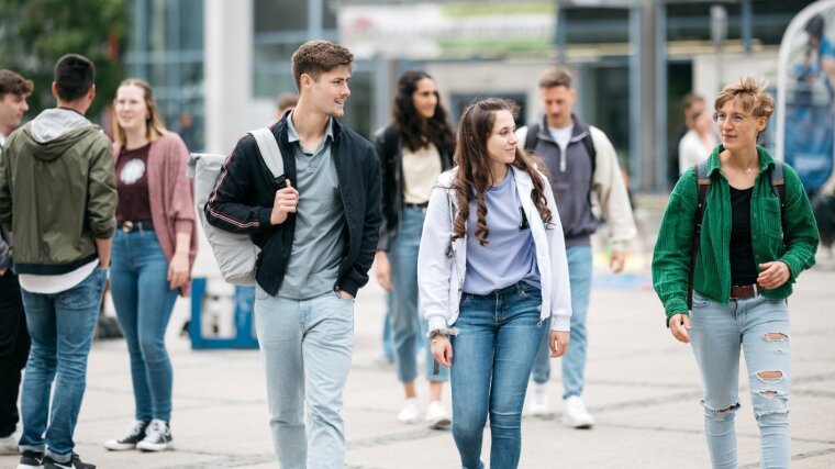 Students on the Campus of Jena University