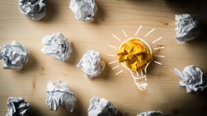 Knüllpapier und eine Idee