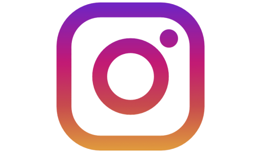 Rechteckiges Icon von Instagram in bunten Farben auf weißem Hintergrund