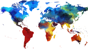 Bunte Weltkarte